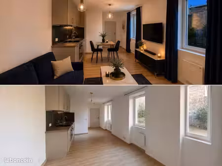studio 25 m² entièrement rénové – centre sellières – 410