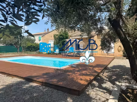 maison de plain pied avec piscine