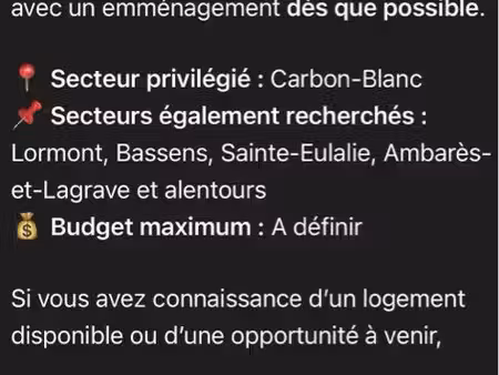 recherche de maison ou appartement