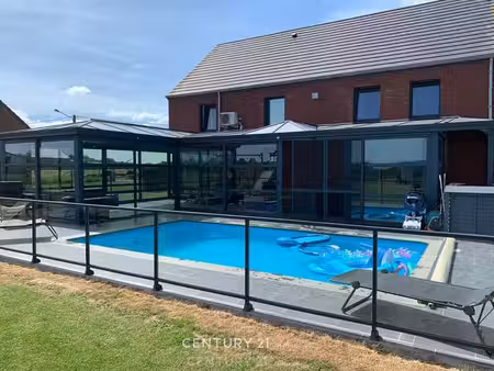 chievres - maison passive 6 chambres avec veranda  pisci...