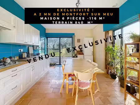 maison de charme 7 pièces  116 m2  sans travaux  aux portes de montfort