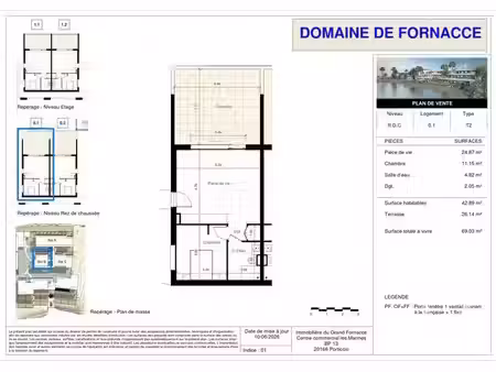 appartement t2 à vendre - 2 pièces - 42 89 m2 - porticcio - 201 - corse