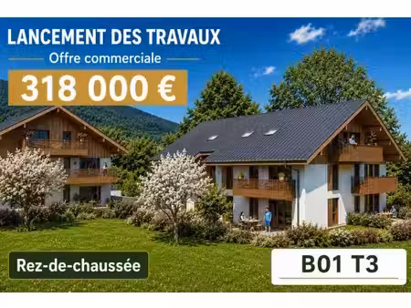 appartement t3 rez-de-jardin leschaux 74320