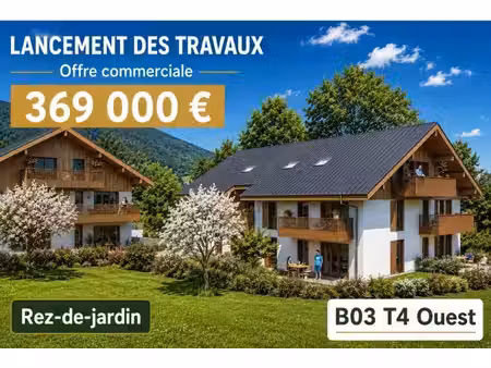 appartement t4 rez-de-jardin leschaux 74320