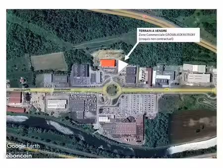 terrain constructible dans zone commerciale - grosbliederstroff