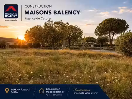 vente terrain 327 m² à nizas (34320)  91 000 €