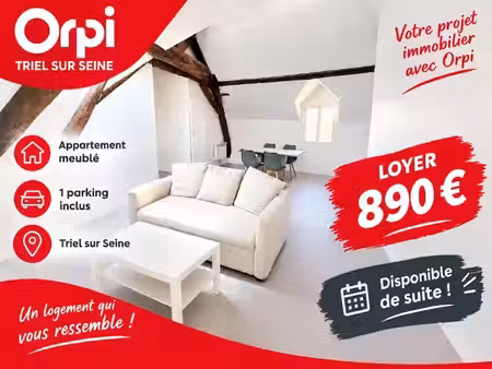 location meublée appartement 2 pièces 51 m² à triel-sur-seine (78510)  890 €