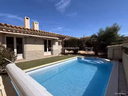 pollestres - maison 3 faces avec piscine  garage et terrasse