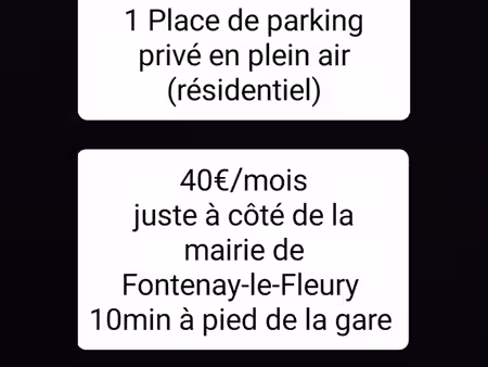 parking privé mairie fontenay-le-fleury