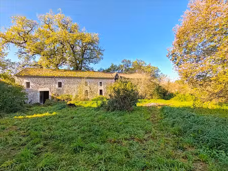 chai en pierre bâti sur le rocher  dominant la bastide