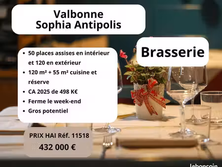 brasserie 175 m² valbonne