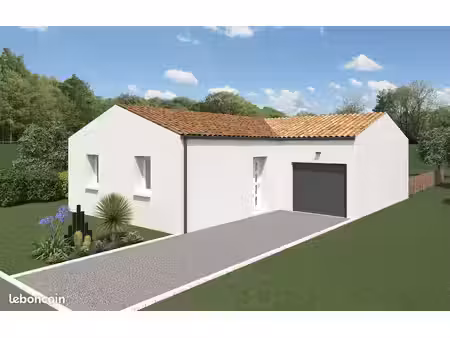 maison 3 chambres sur un terrain de 298 m² à longeville-sur-mer