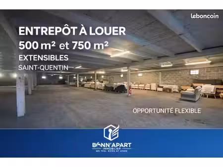 entrepôt 500 m² saint quentin