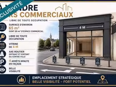 vente bureaux et commerces à la roche-sur-yon centre ville (85000) : à vendre / 65m² la ro