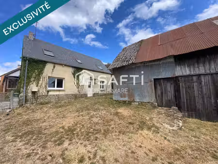 maison 76 m²  à restaurer  2 niveaux  terrain de 500 m²  le ménil de briouze