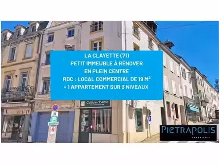 vente immeuble 80 m² à la clayette (71800)  65 000 €