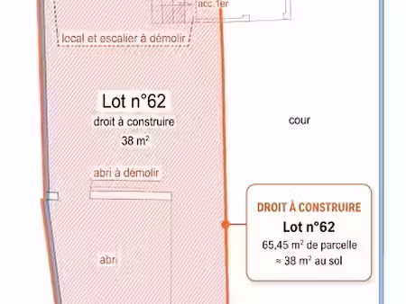 vente terrain 65 m² à angers (49000)  39 500 €