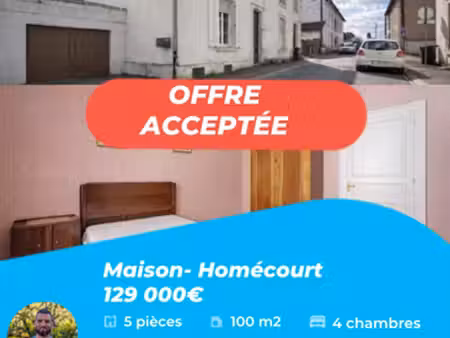 maison à homécourt (54310)