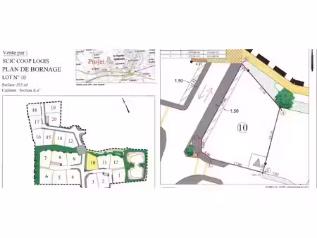 vente terrain 513 m² à la chapelle-anthenaise (53950)  43 200 €