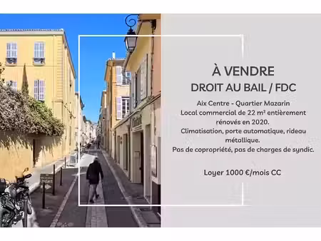 vente locaux professionnels 0 pièces 22 m² à aix-en-provence (13090)  70 000 €