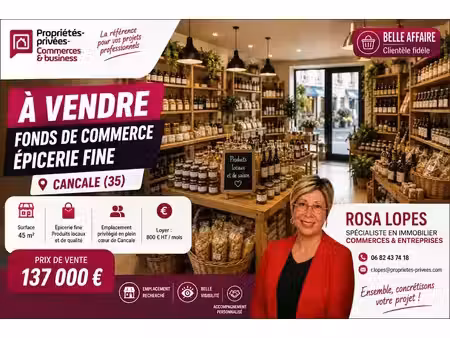 vente locaux professionnels 45 m² à cancale (35260)  137 000 €