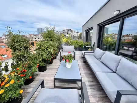 ixelles – superbe penthouse 116m² + 2 terrasses 63 5m² sud