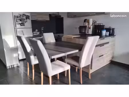 à louer très beau t3 meublé en rez + jardin + 3 park  draillant