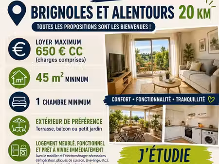 recherche location meublée brignoles et alentours