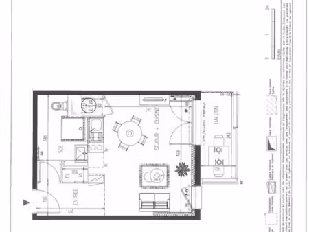 studio 1 pièce 28 m²