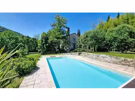 ardèche méridionale – domaine de caractère en bord de rivière – 2 1 hectares – maison de..