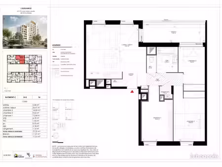 appartement 4 pièces 72 m²