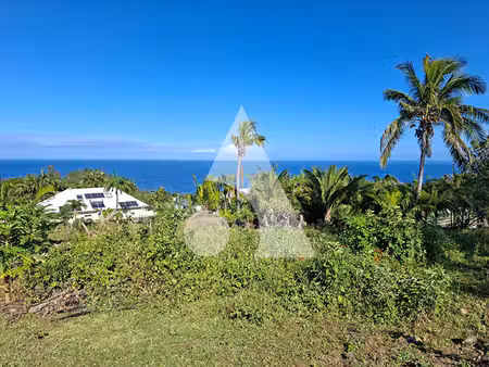 terrain constructible 450 m² à petite-île secteur grande anse avec vue mer