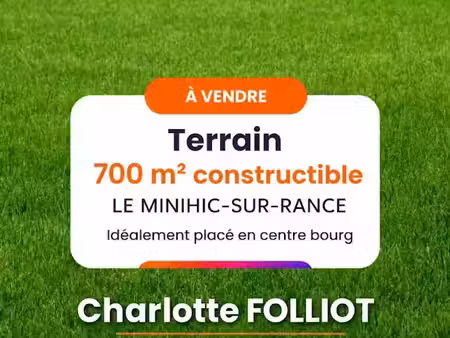 vente terrain 700 m² à le minihic-sur-rance (35870)  260 000 €