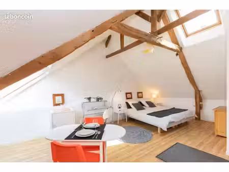 grand studio lumineux équipé prêt a vivre au calme
