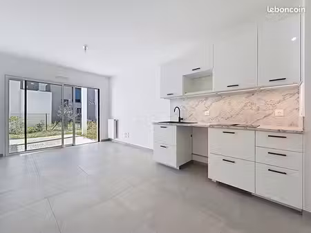 t2 40 m² – jardin privatif 58 m² – sud – résidence récente