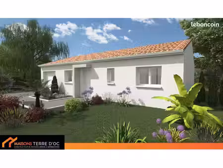 maison 90 m² blan