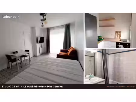 studio meublé de 26 m² avec parking et ascenseur