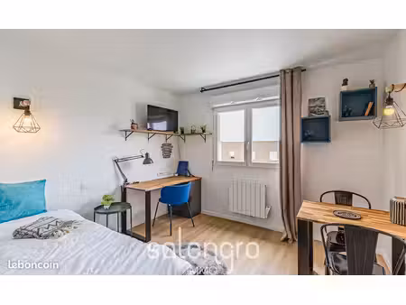 studio meublé à bron  entièrement refait  parfait pour étudiant à lyon 2