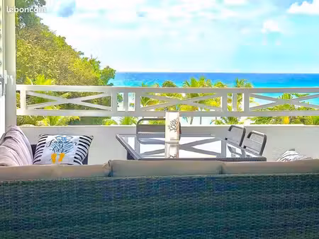 appartement 4 pièces 100m2 meublé vue mer & accès plage