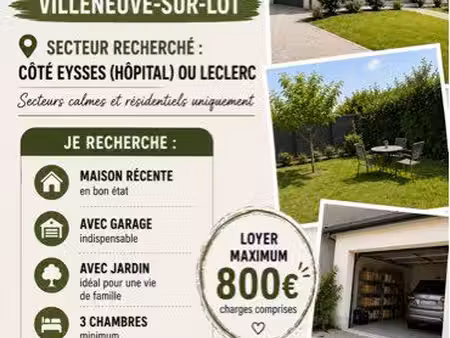 recherche maison à louer