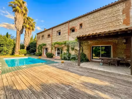 a vendre -mas de caractère à cabestany ? 330 m² habitable  piscine et intimité absolue