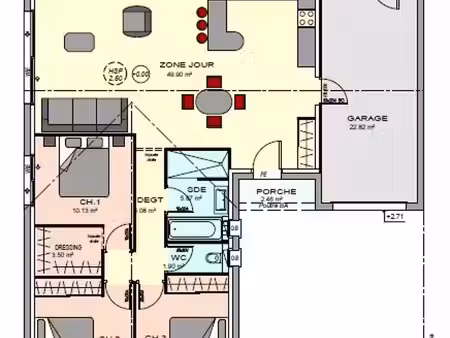 vente maison neuf 4 pièces 97m2 villedoux - 300000 € - surface privée