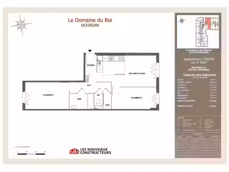location appartement 3 pièces 63 m² à dourdan (91410)  927 €