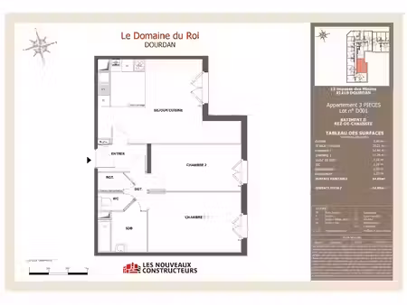 location appartement 3 pièces 65 m² à dourdan (91410)  954 €