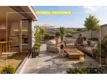 vente appartement neuf 2 pièces 46m2 corbeil-essonnes - 181000 € - surface privée