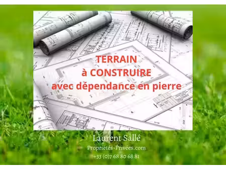 larré (56230): terrain de 780 m² avec bâtisse en pierres à rénover