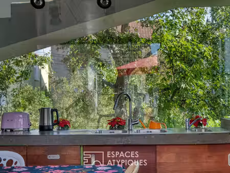 maison en meulière avec extension d'architecte