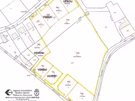 vente terrain 769 m² à abbeville (80100)  85 200 €