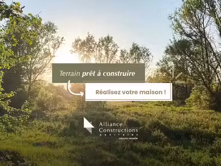 vente terrain 1100 m² à portets (33640)  105 000 €