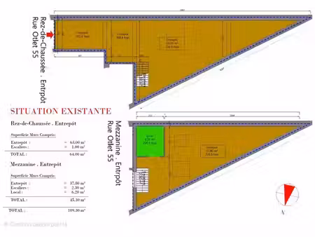local industriel anderlecht 109m² à vendre